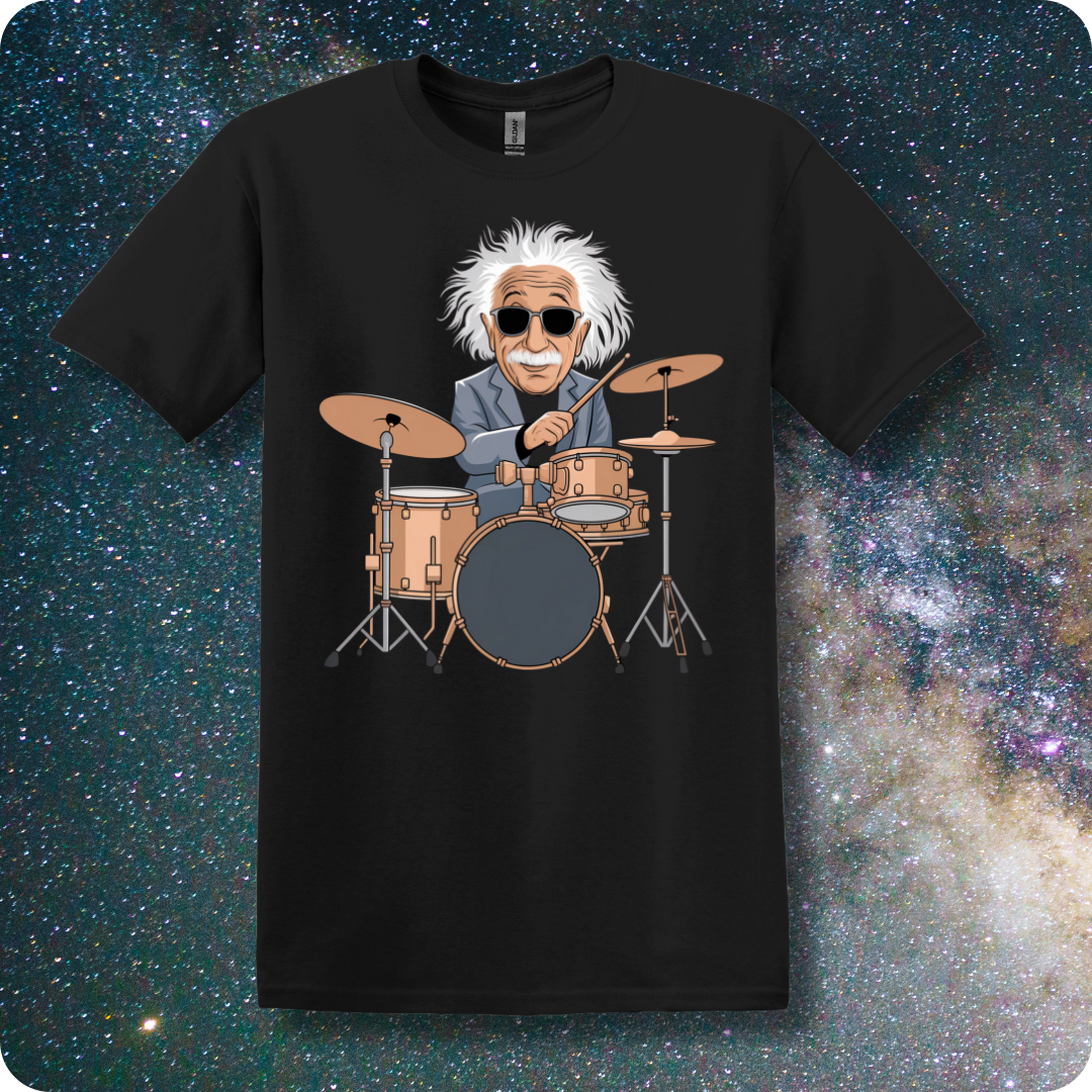 Albert Einstein Playing The Drums