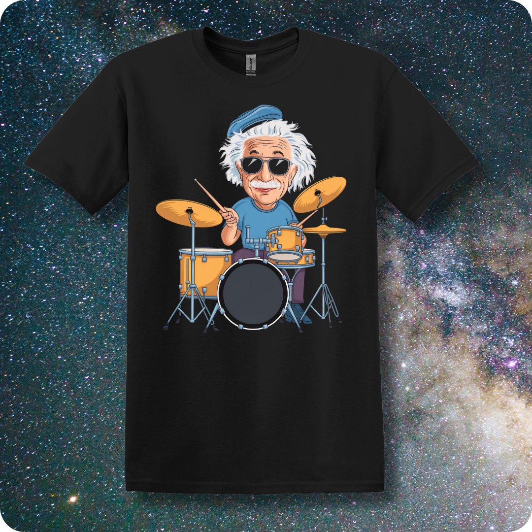 Science Albert Einstein On The Drums