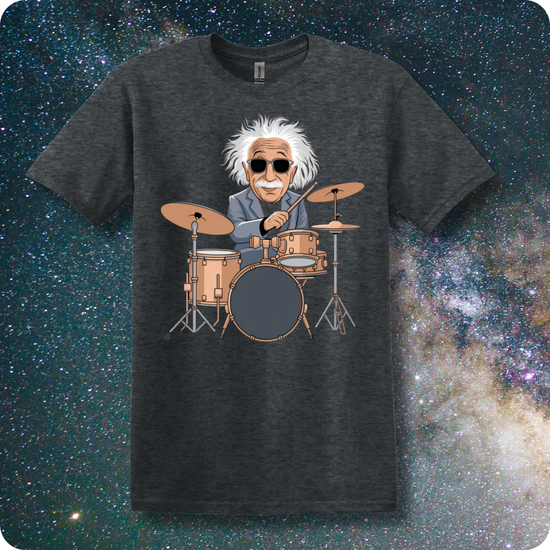 Albert Einstein Playing The Drums