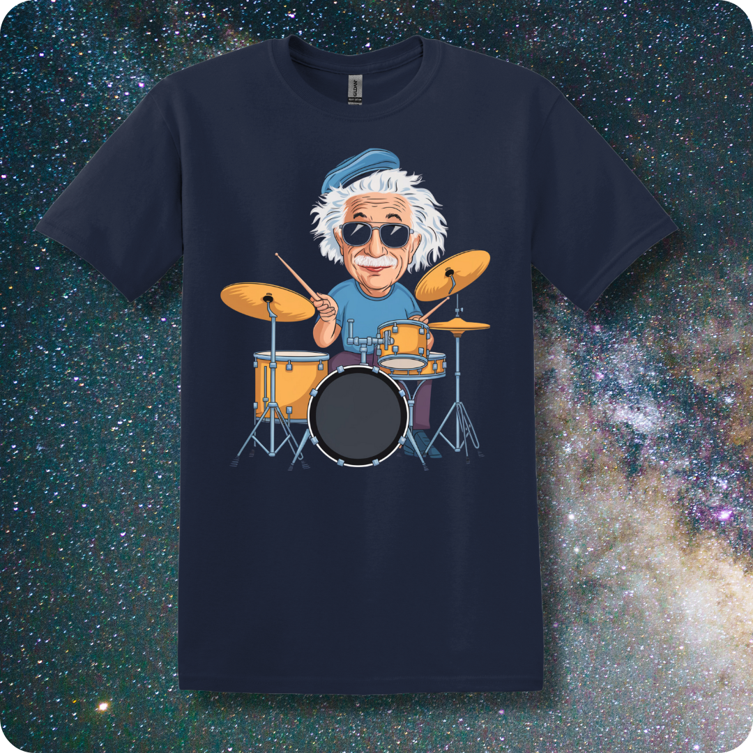 Science Albert Einstein On The Drums