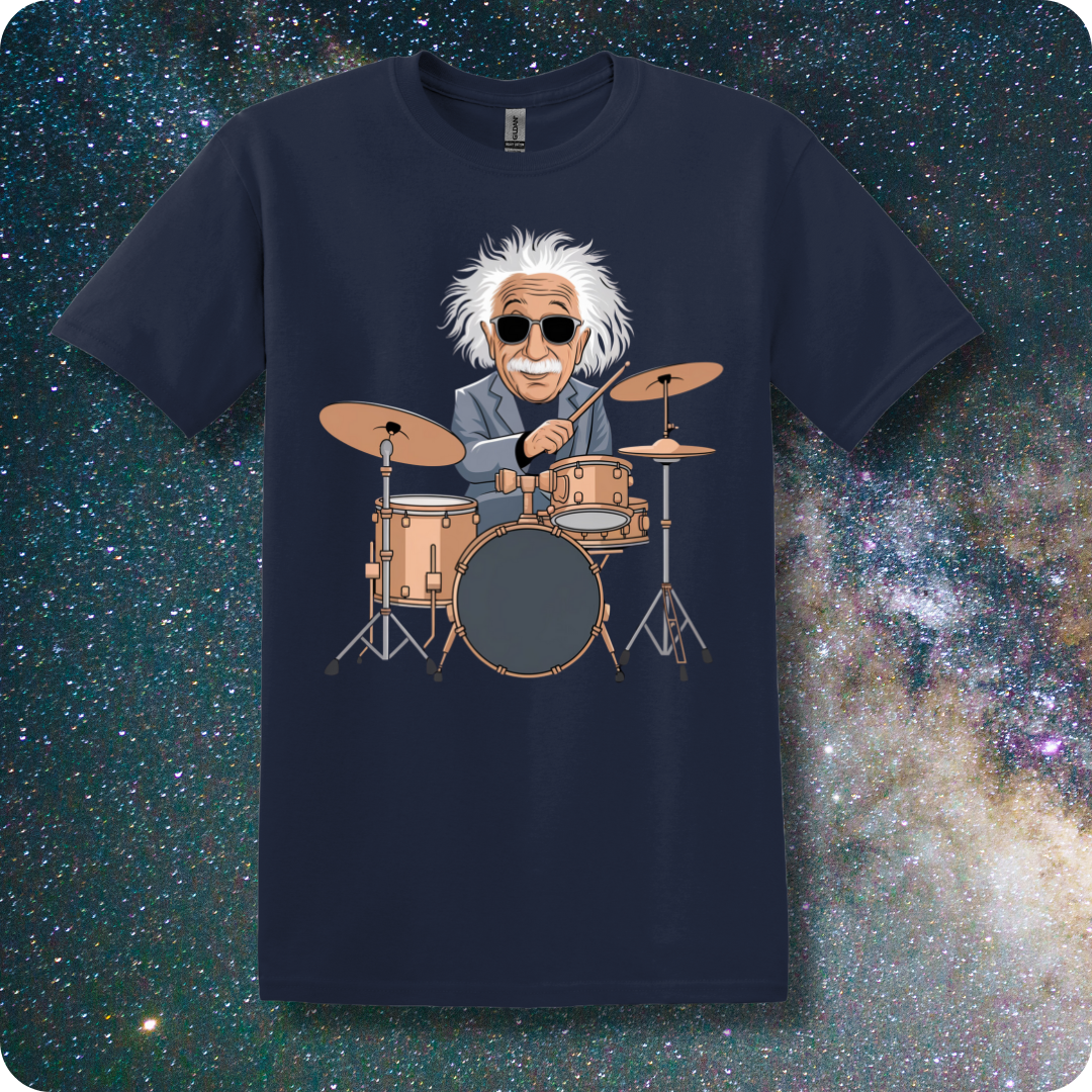 Albert Einstein Playing The Drums