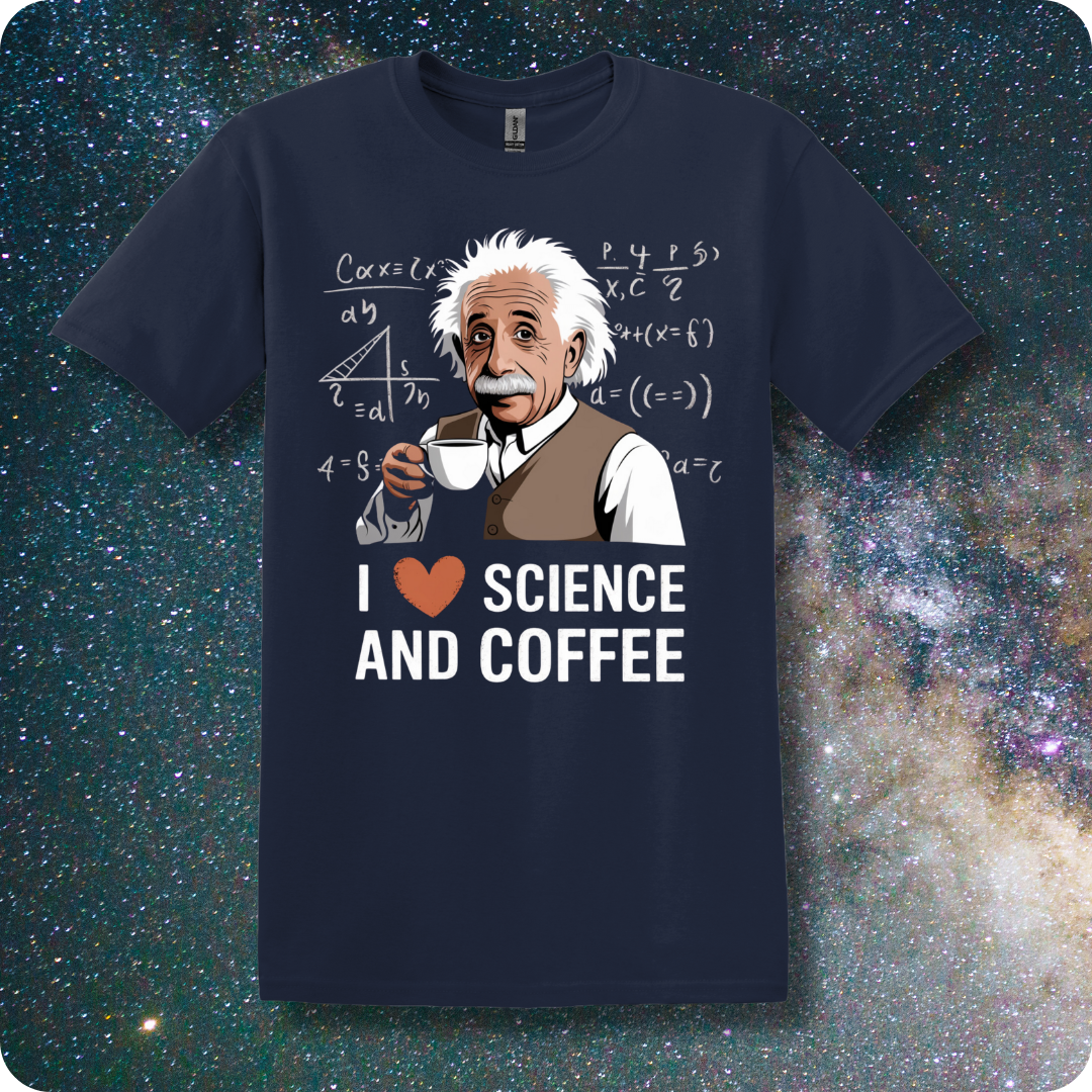 Einstein I Love Science and Coffee