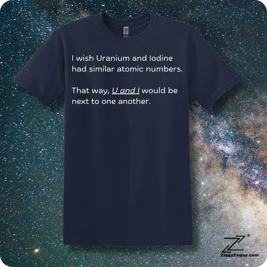 I Wish Uranium and Iodine Had Similar Atomic Numbers That Way U and I Could Be Closer Together