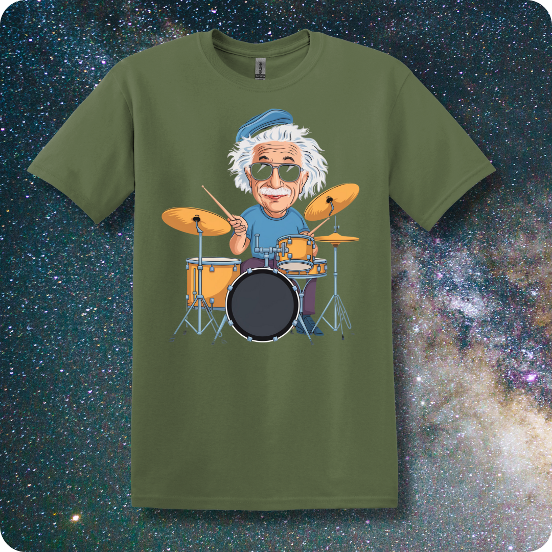 Science Albert Einstein On The Drums