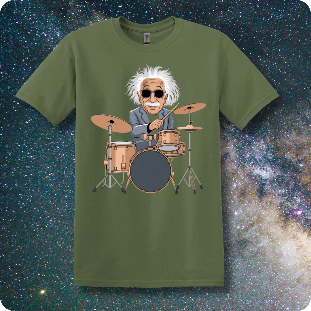 Albert Einstein Playing The Drums