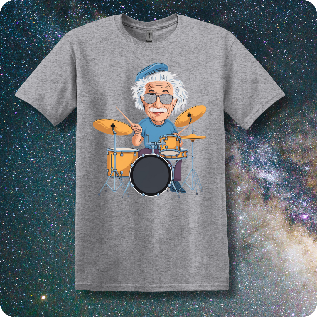 Science Albert Einstein On The Drums