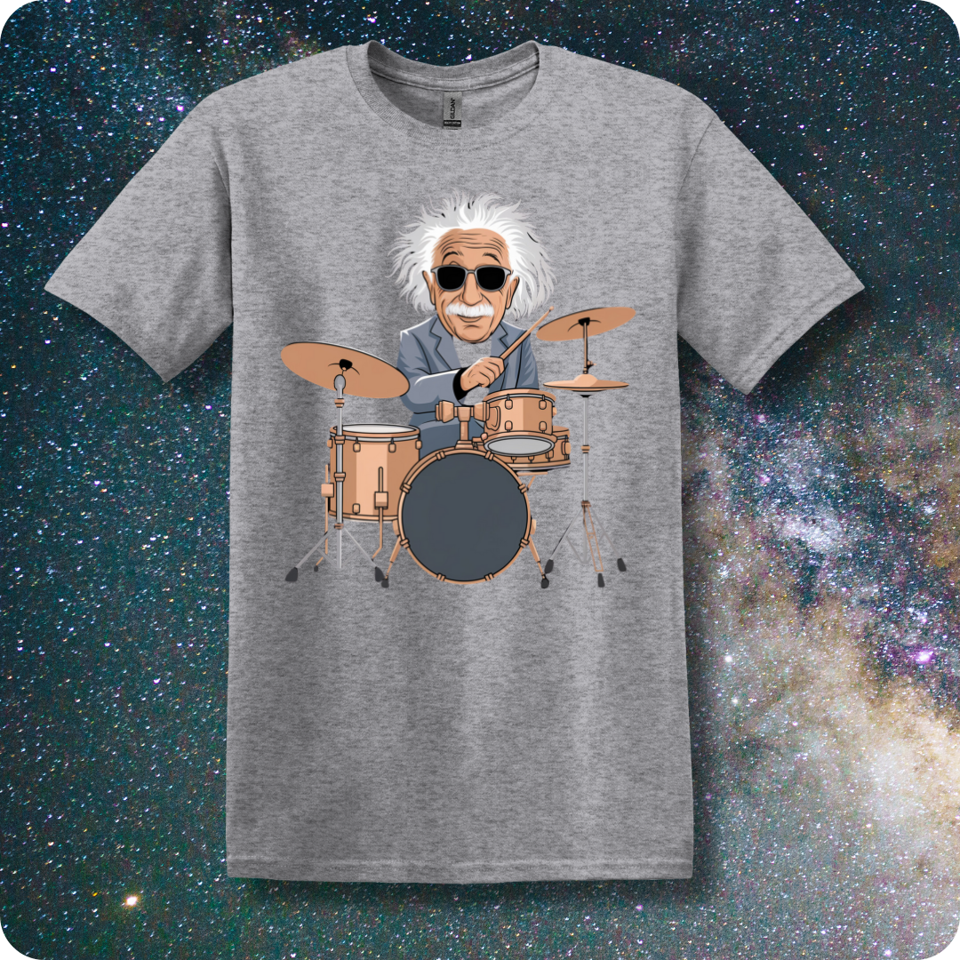 Albert Einstein Playing The Drums