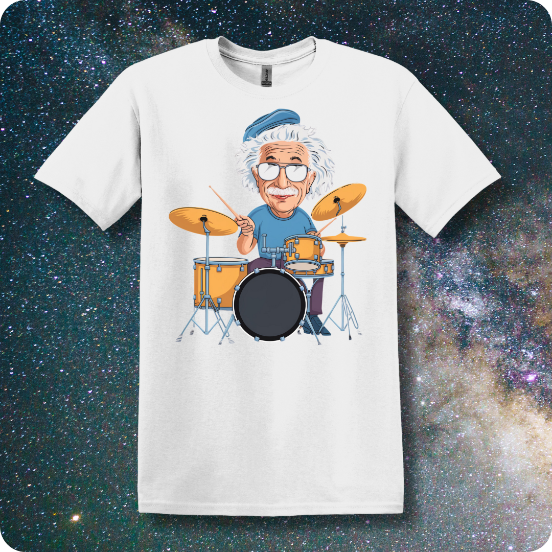 Science Albert Einstein On The Drums