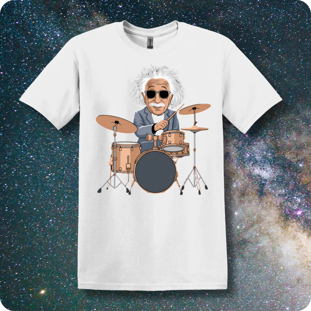 Albert Einstein Playing The Drums